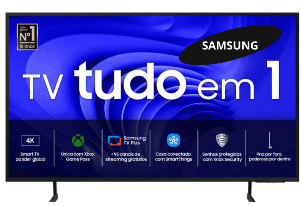 Samsung Smart TV 55" UHD 4K 55DU7700 2024 - Mais Vendido, 10º em Televisores Samsung.