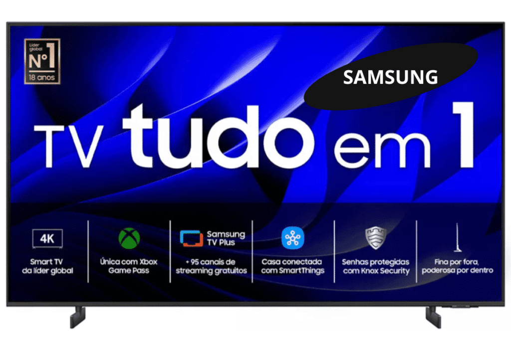 Smart TV 70" Crystal UHD 4K Samsung 70DU8000 2024 - Bivolt, HDR, Samsung Gaming Hub, AirSlim
